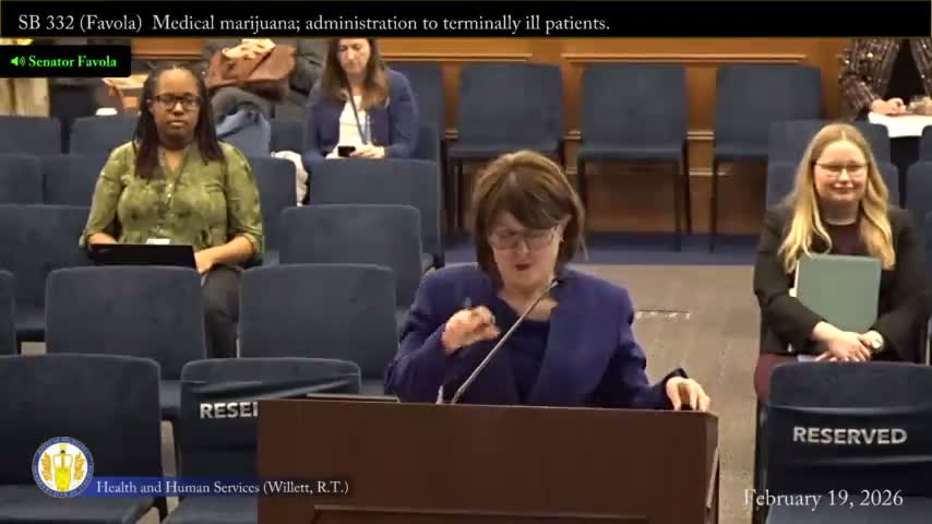 Committee approves allowing cannabis oil in hospitals and creates study work group; report due Nov. 1, 2026