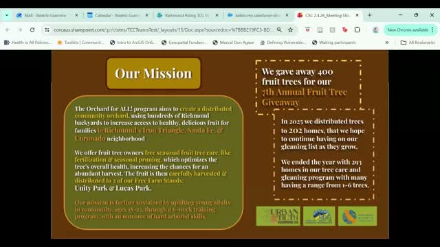 Orchard For All describes tree giveaways, harvest distribution and apprenticeship