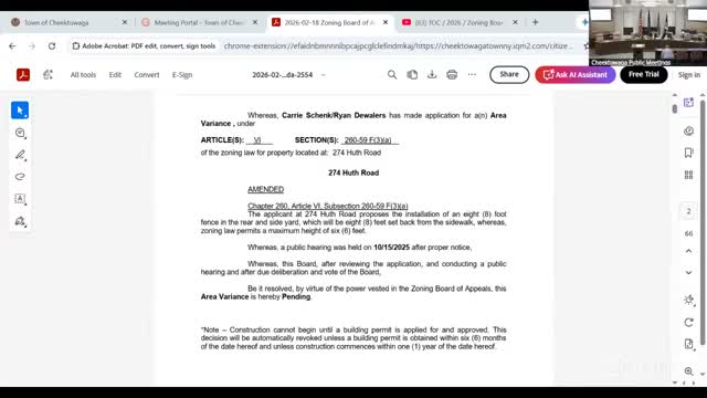 Board OKs 8-foot privacy fence at 274 Booth Road after neighbors cite safety and privacy concerns