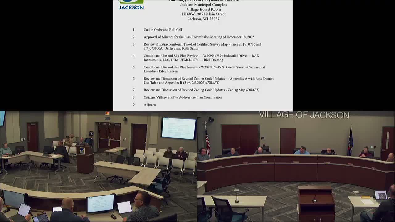 Plan Commission approves minutes and three land-use recommendations to Village Board