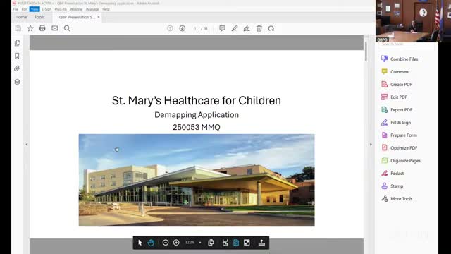 St. Mary's Healthcare for Children seeks to demap streets for vestibule and drop-off canopies in Bayside