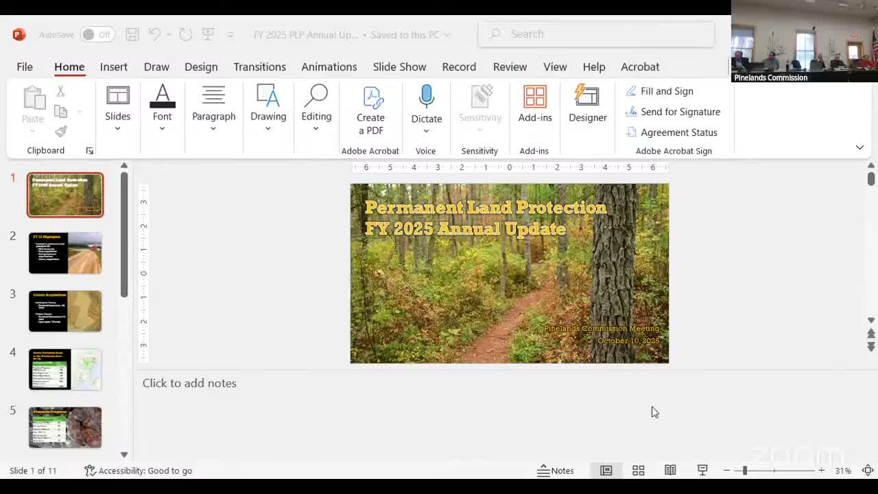 Pinelands staff report major PDC activity and increased land protection in FY25