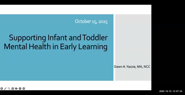 Trainer Dawn urges relationship-centered infant mental health, highlights indigenous caregiving practices