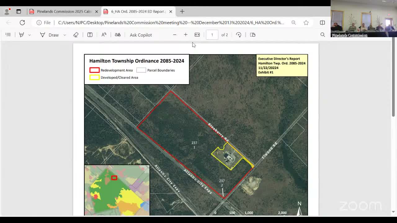 Pinelands Commission certifies Hamilton Township redevelopment plan allowing limited cannabis cultivation and processing in a previously developed area