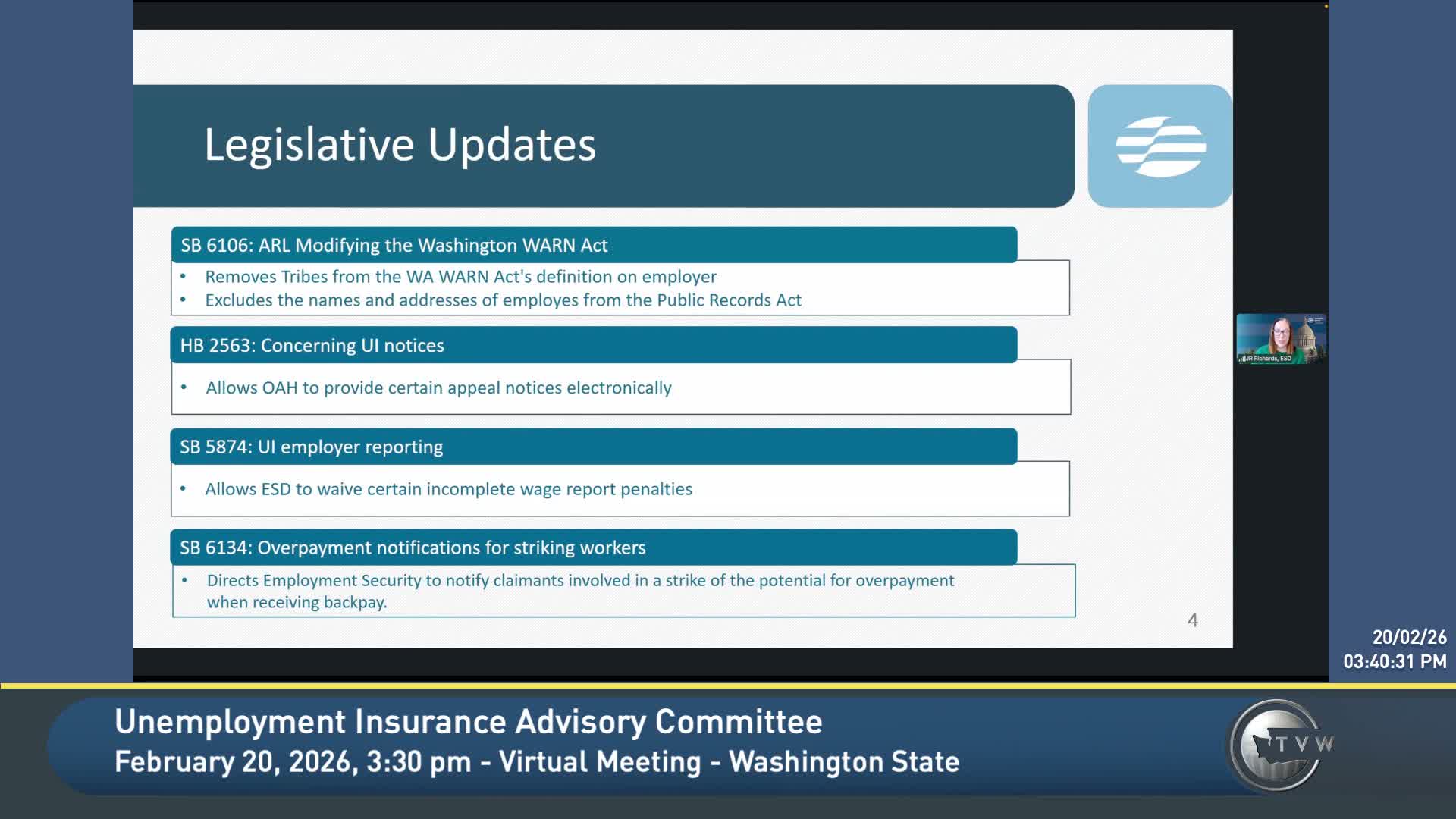 ESD finalizing rules to implement State WARN Act and updating registration‑for‑work WAC