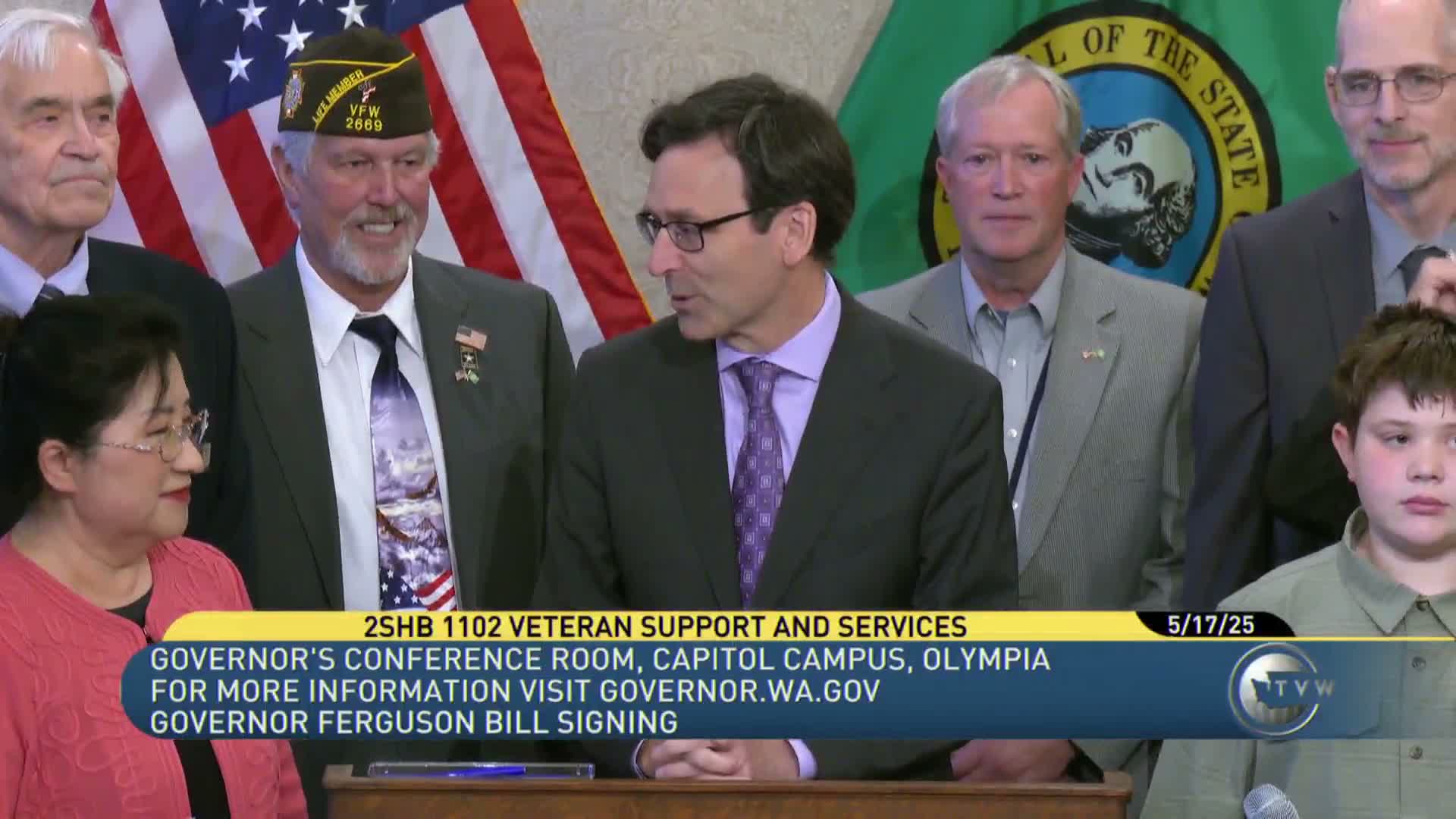 Governor Ferguson signs more than 50 bills on veterans, housing, ferries and public safety