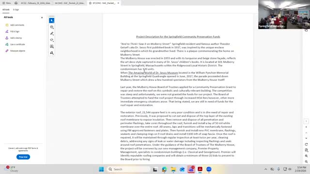 Mulberry House asks commission to reaffirm support for $300,000 CPA roof repair request