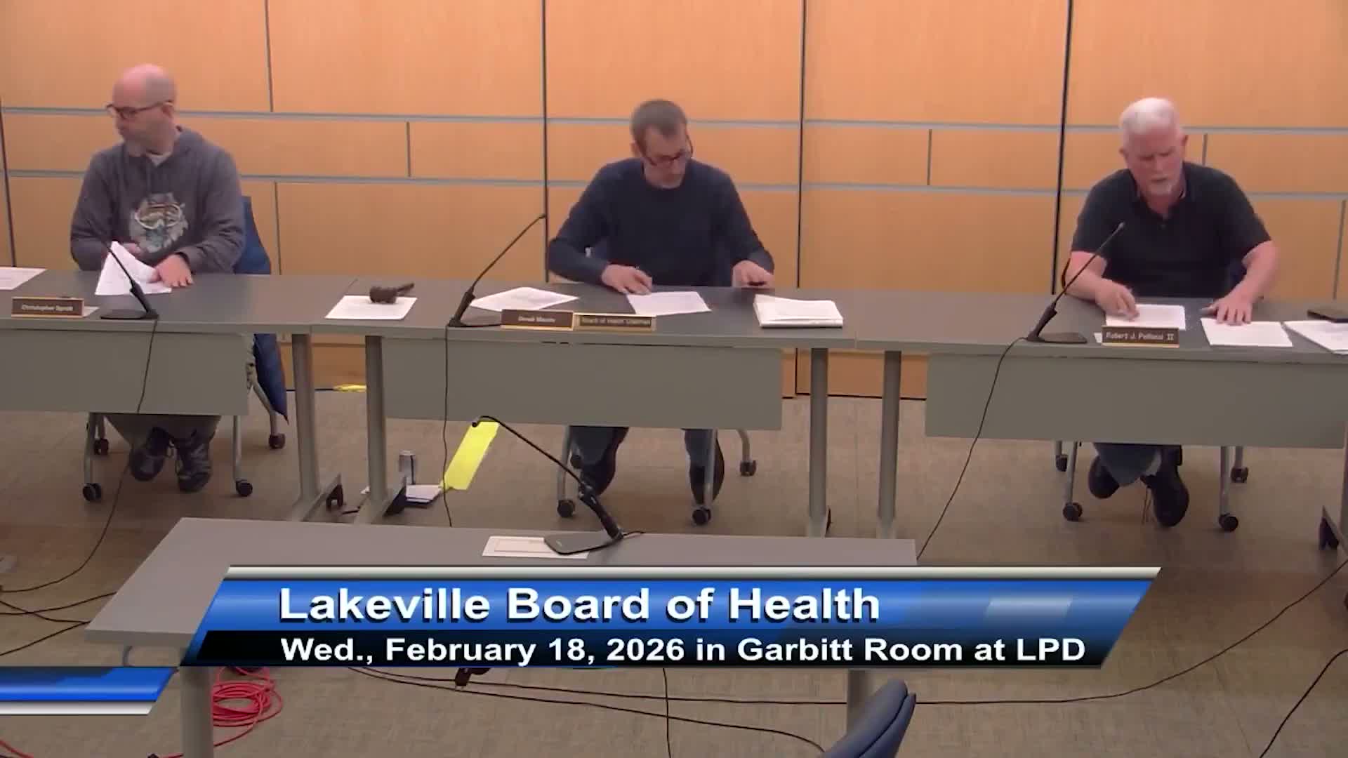 Lakeville Board of Health approves new trash hauler license, signs off on minutes and adjourns