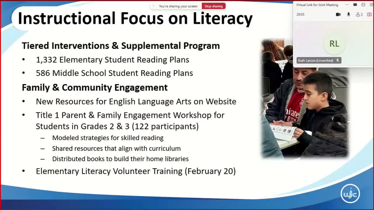 WJCC highlights literacy, kindergarten orientation pilot and student engagement events