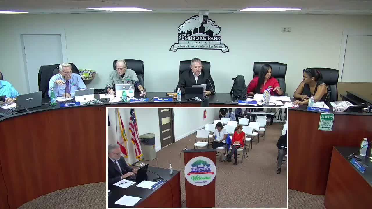 Pembroke Park mayor says manager removed accountability items; commission tables multiple mayor-sponsored items