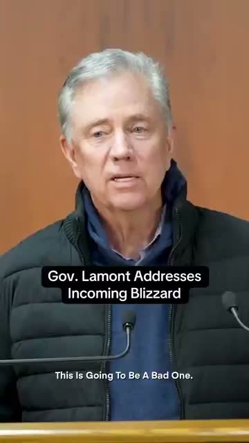 Unidentified speaker warns New England of severe winter storm; residents told to charge devices and avoid travel