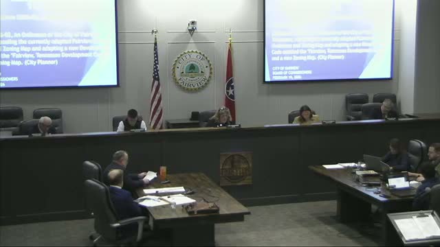 Fairview zoning overhaul: board debates map, buffers and density; first reading deferred 30 days