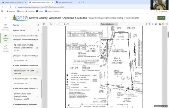 Zoning committee advances solar ordinance drafting; votes fence setback and asks for tiered financial assurance