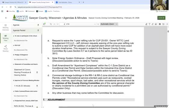Sawyer County zoning committee denies waiver that would let asphalt plant refile within a year