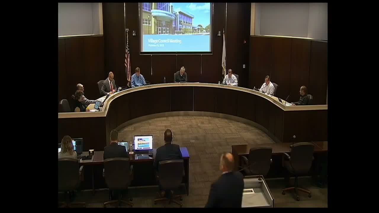 Palatine council places multiple routine items on consent agenda; roll call approves items 1–4 and 6–8