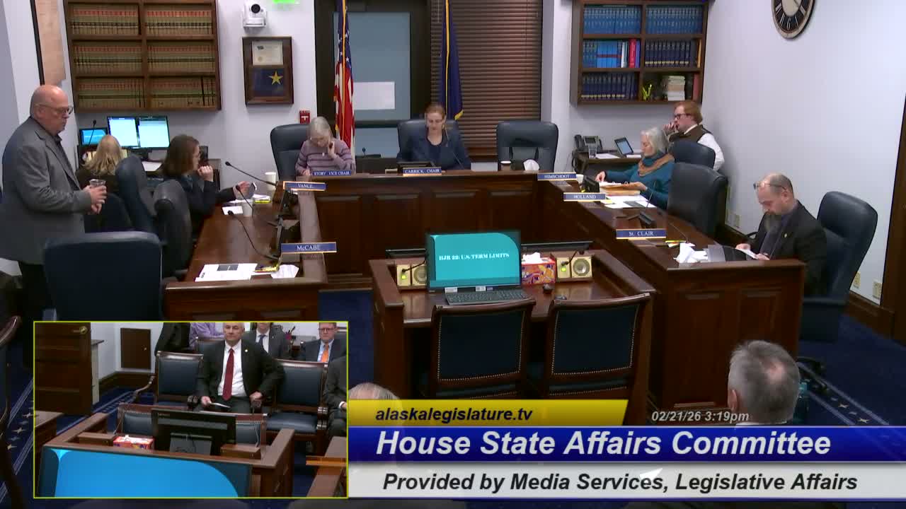 Alaska committee hears call for federal term limits; sponsors cite broad public support