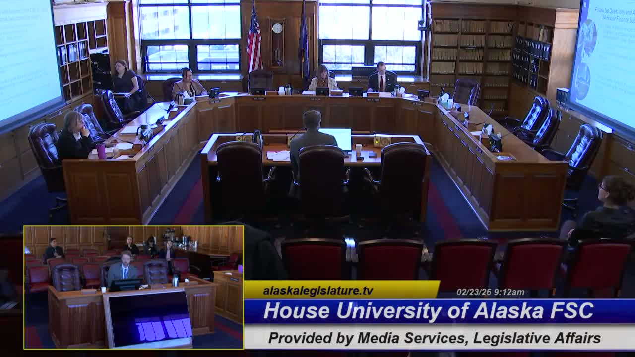 University of Alaska tells House Finance subcommittee student mental-health services are strained as FY27 funding is debated