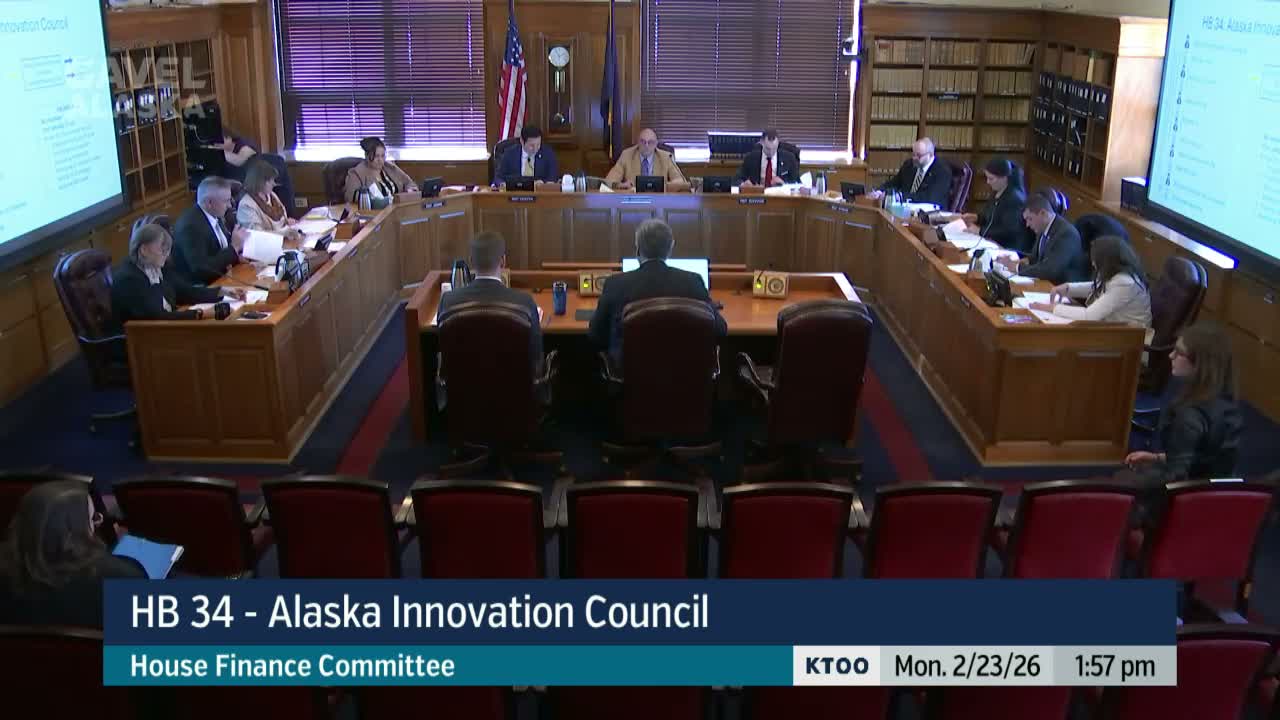 House Finance Committee reexamines bill to create Alaska Innovation Council amid budget concerns