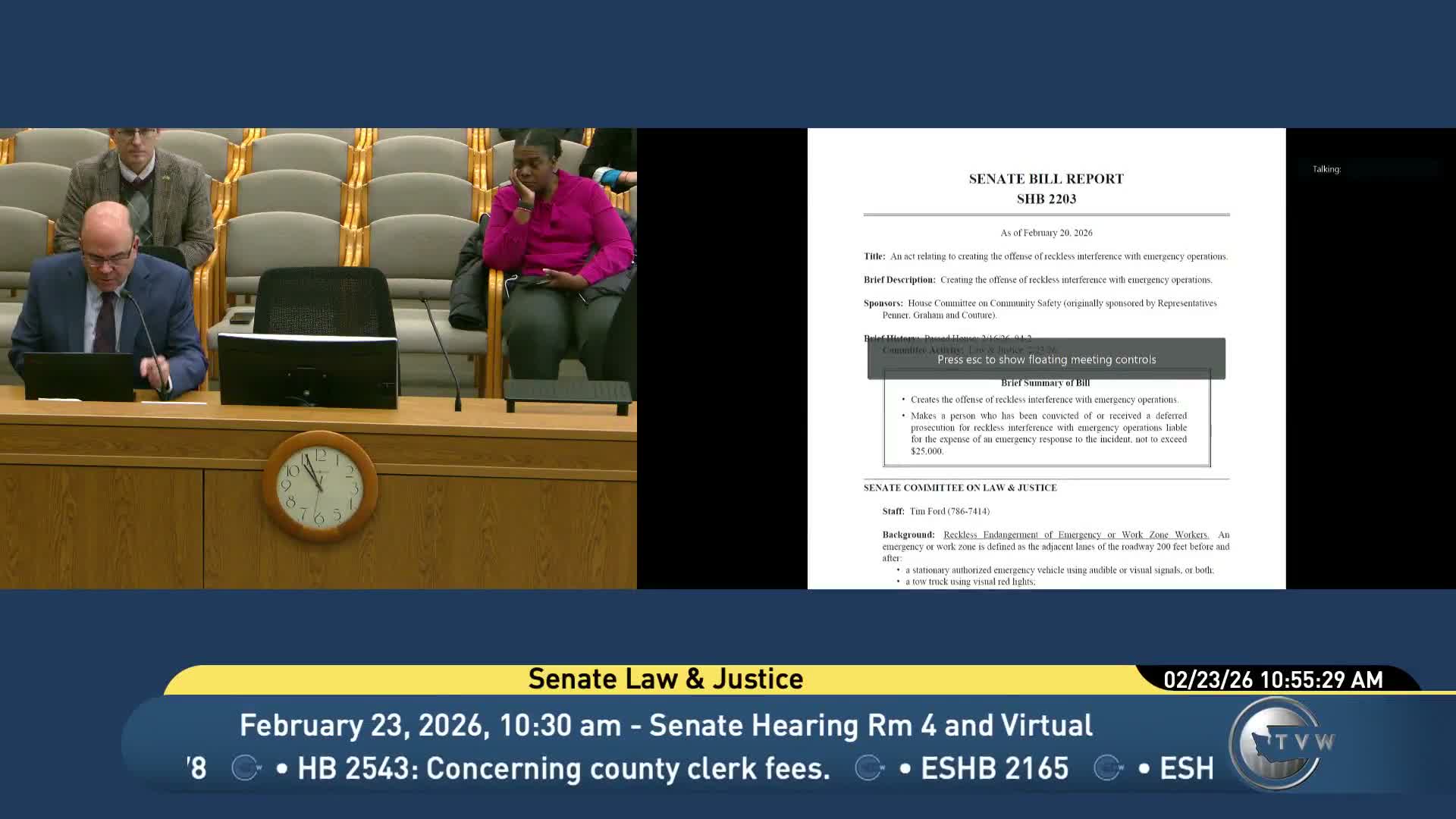 Bill would criminalize knowingly driving around emergency barricades; supporters and opponents clash