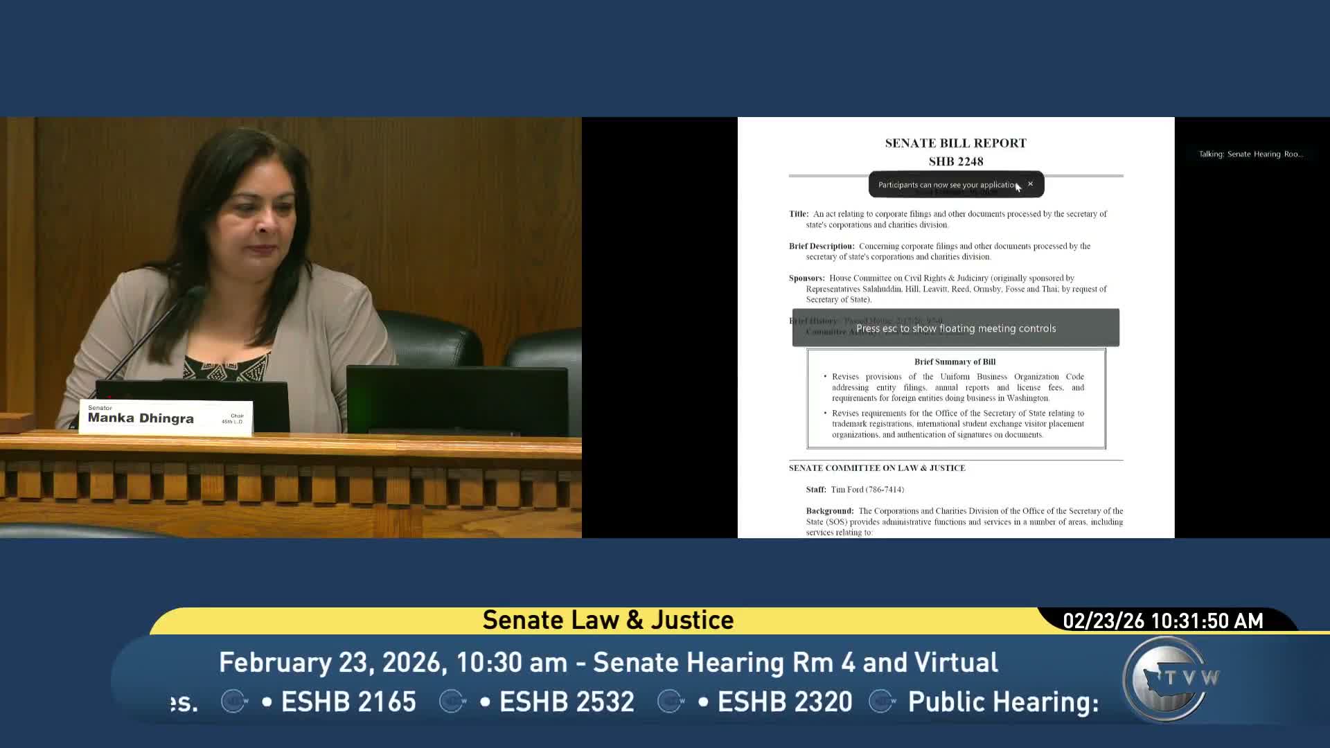 Committee hears technical cleanup to corporate and nonprofit filing rules