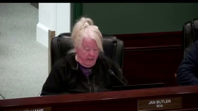 Board hears proposal to split Lot 7A into two 50-foot parcels; motion to approve recorded, no vote in transcript