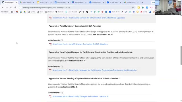Board approves facilities project manager role, policy updates and university affiliation agreements