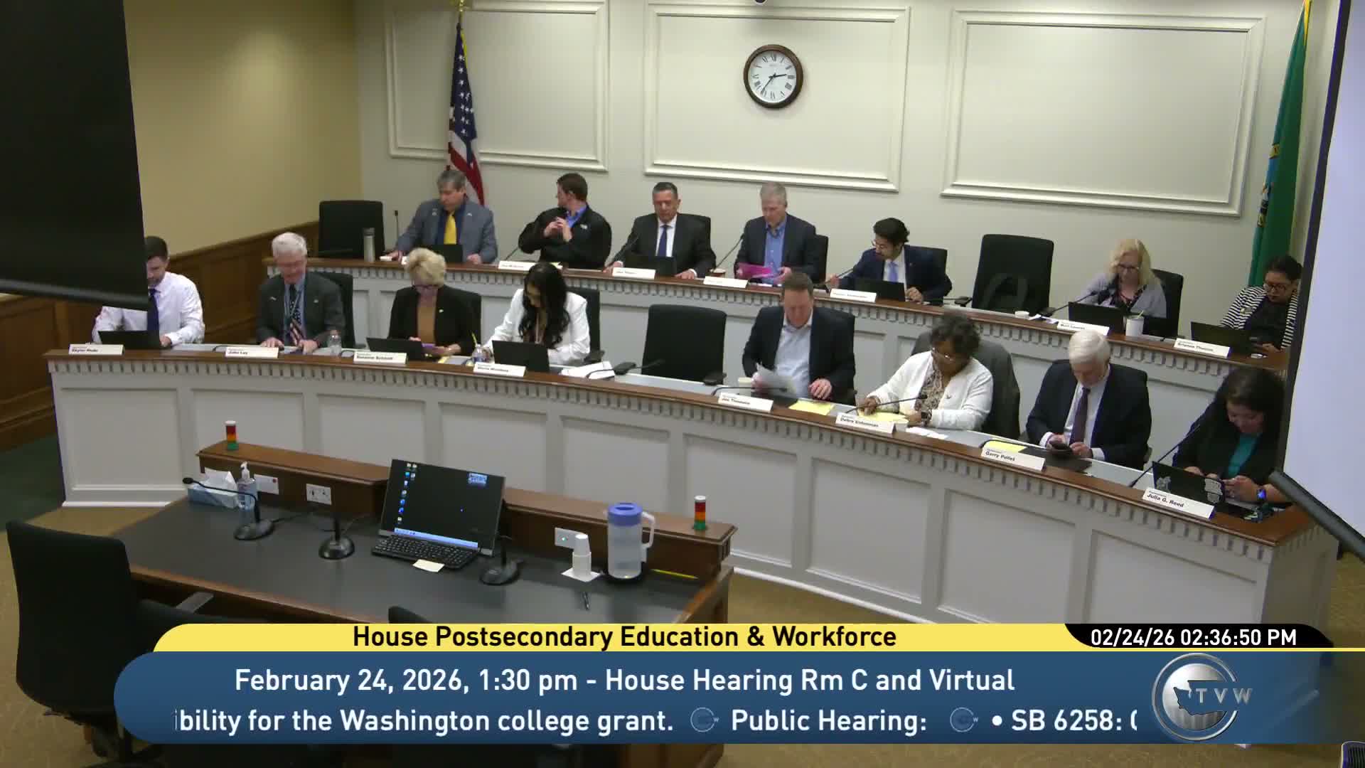 Committee reports two bills out with due‑pass recommendations