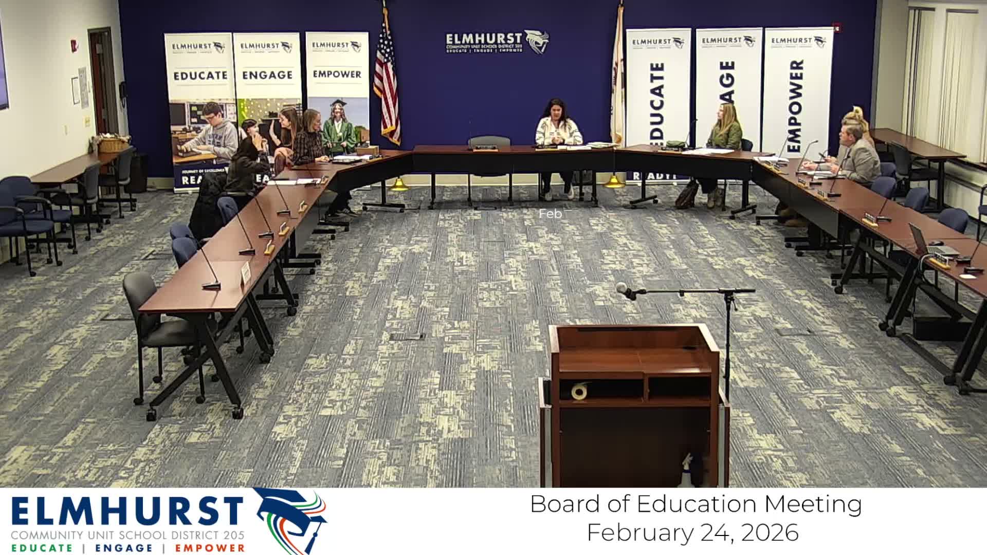 Elmhurst SD 205 board approves consent agenda and supplemental staffing contracts; FY24–25 audit presentation postponed