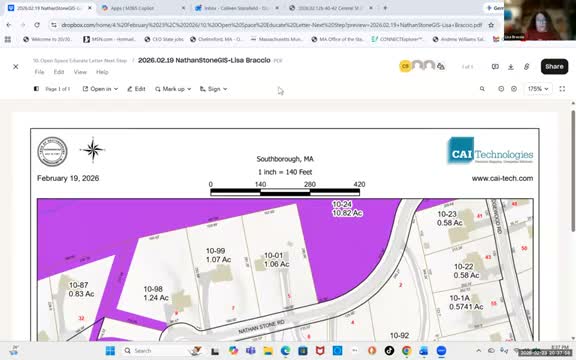 Board approves pilot open-space notification process and hears planner's report; chair announces she won't seek re-election