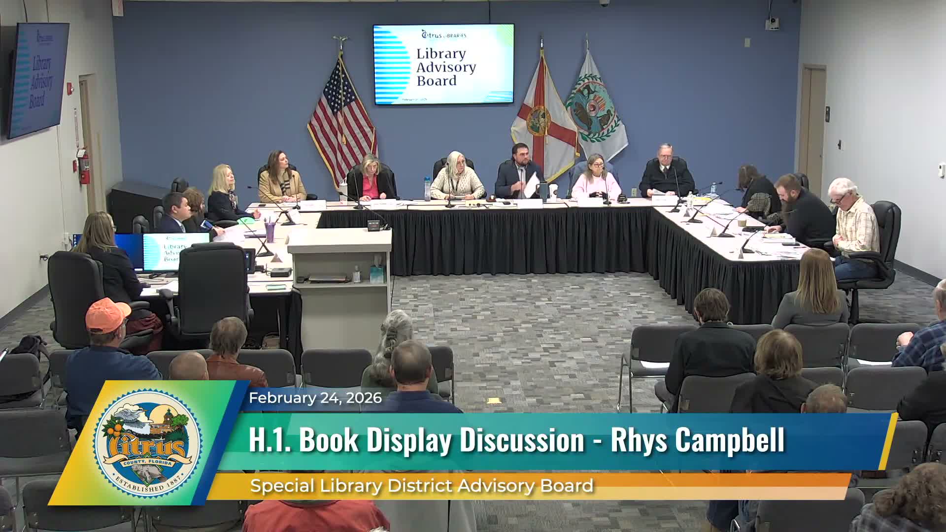 Citrus County advisory board debates alleged "viewpoint discrimination" in library displays; moves policy review to county