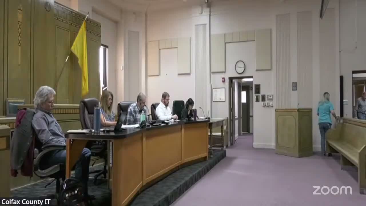 Colfax County Commission approves transfers, budget adjustments and equipment disposals; Farley fire water agreement approved