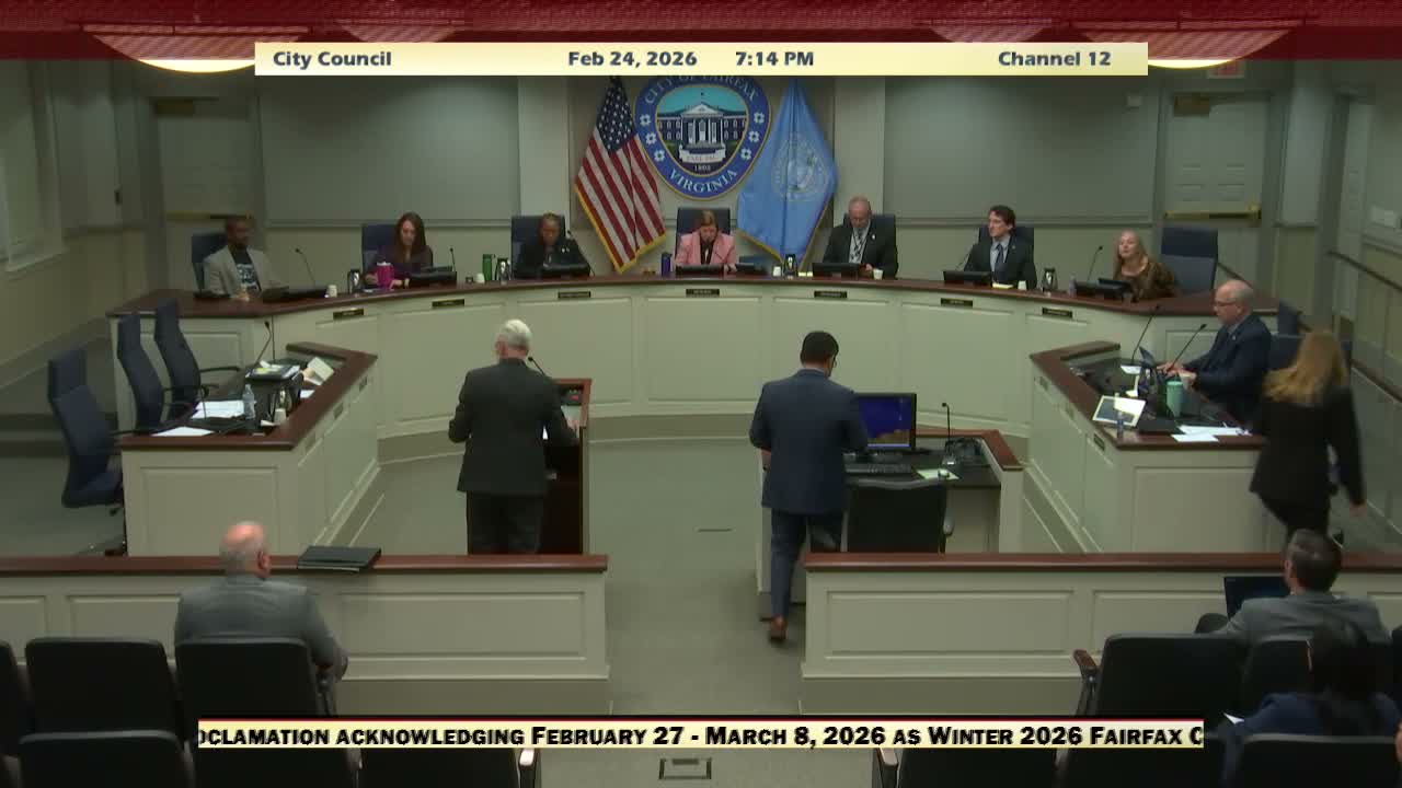 Fairfax City manager presents FY27 ‘stability’ budget, proposes modest tax and fee adjustments