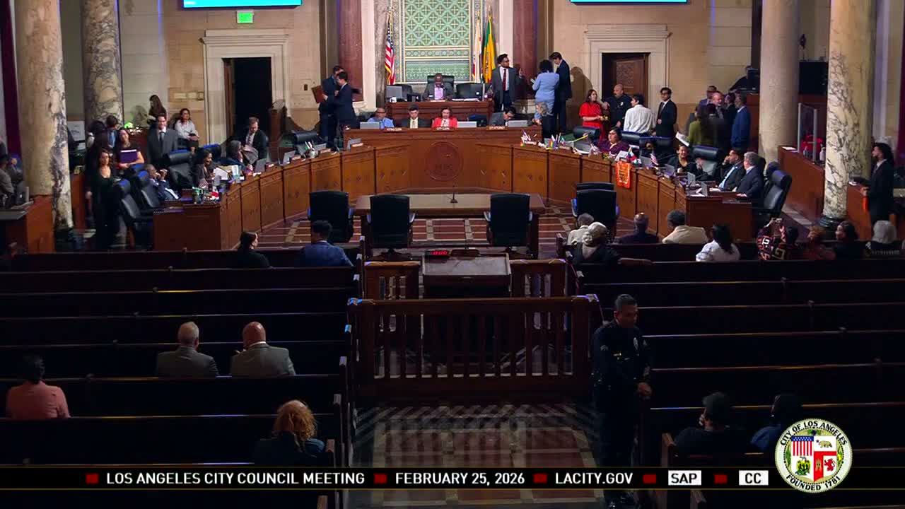 Los Angeles City Council approves liens, settlements and multiple motions in regular session