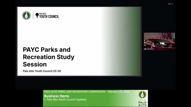 Palo Alto Youth Council presents mental‑health census, outreach events and plans for civic engagement