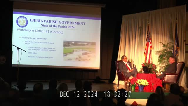 Parish outlines water, sewer, flood-control and library plans in State of the Parish address