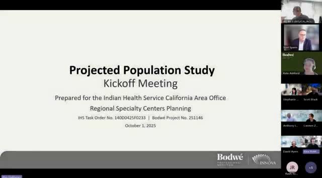 California-area IHS work group kicks off population study to size two regional specialty centers