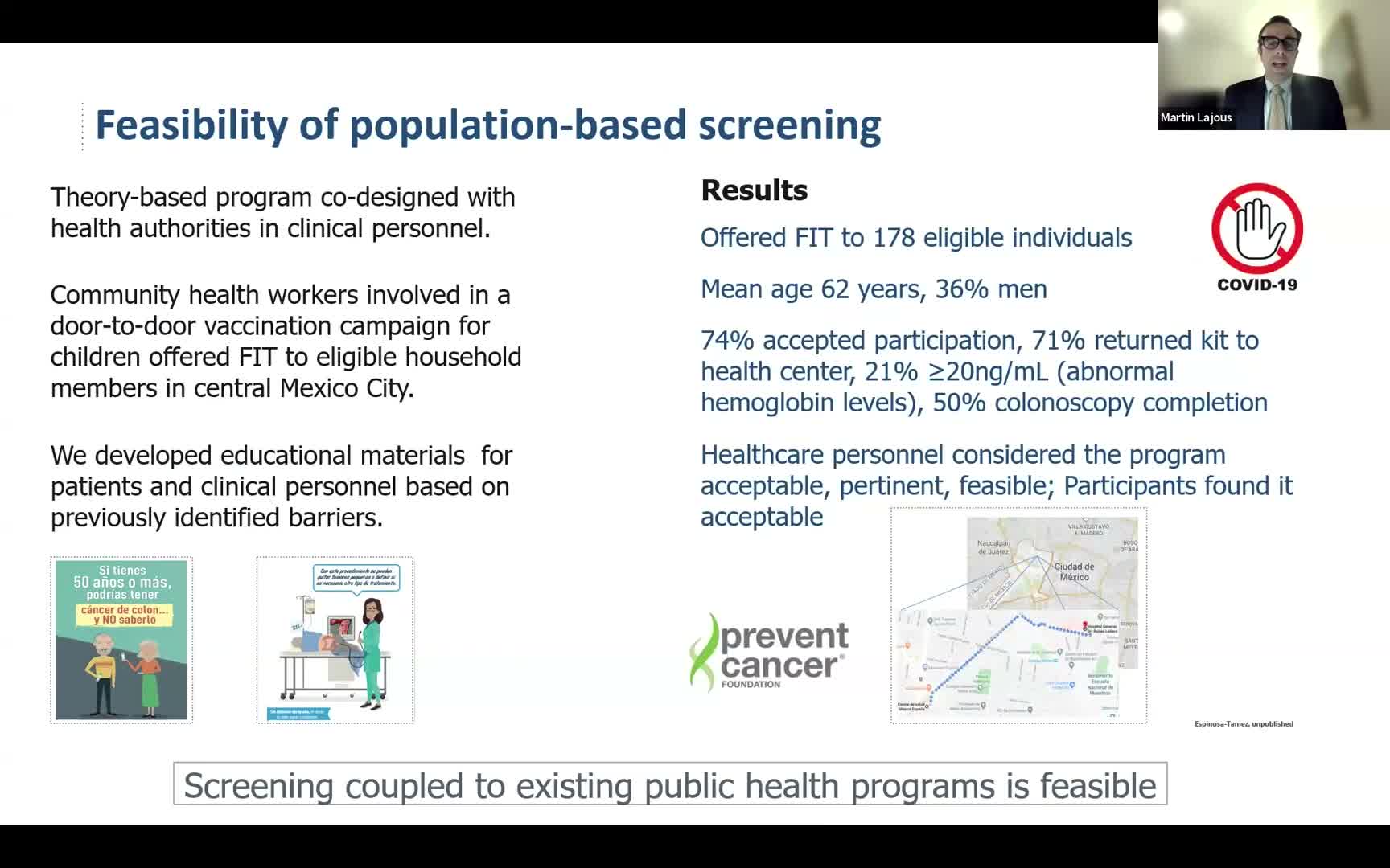 FIT-based colorectal screening pilots and an NCI-funded implementation center aim to increase screening in Mexico