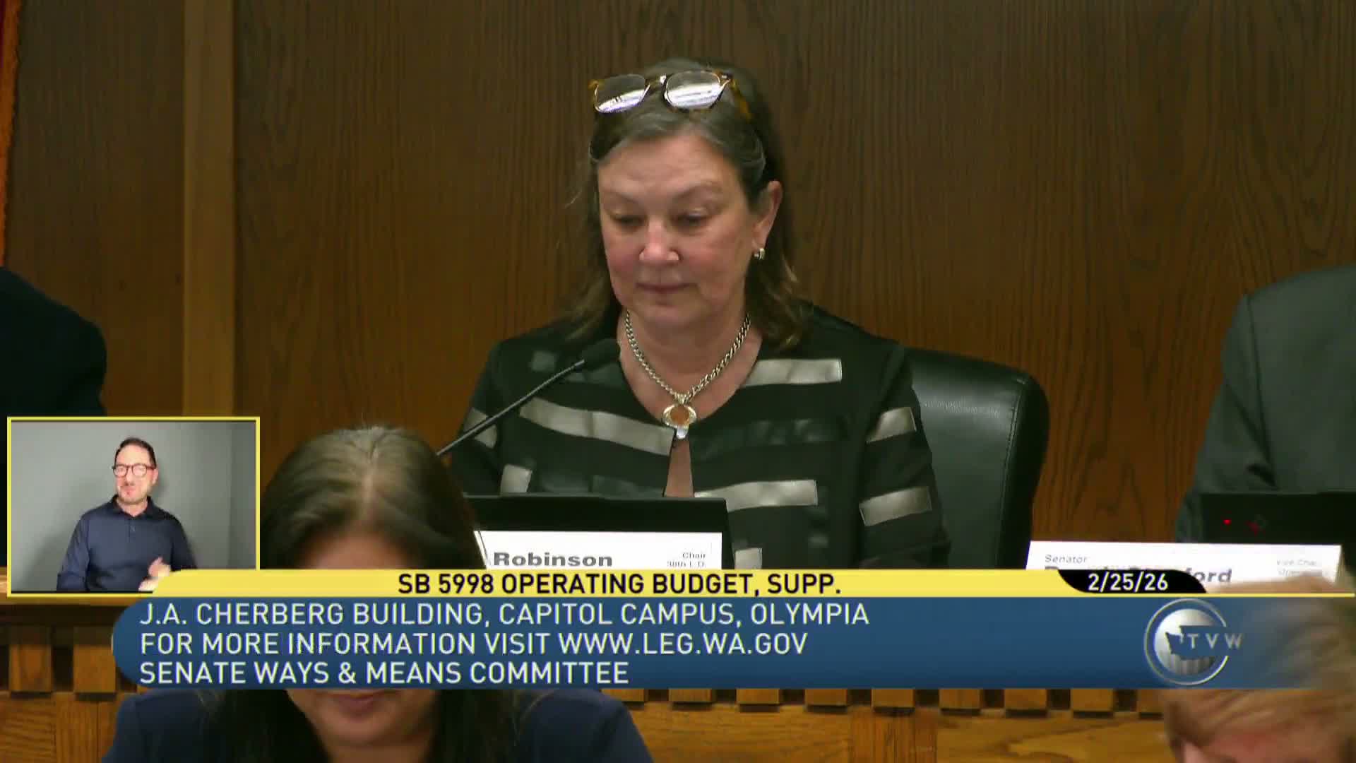 Ways and Means advances substitute for operating budget bill SB 5,998 after votes on 39 amendments