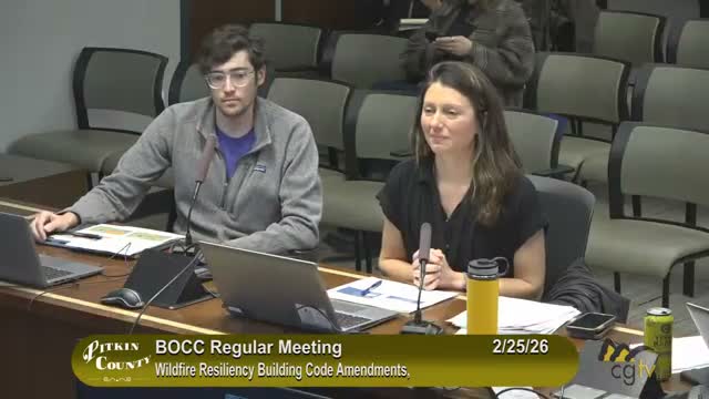 Pitkin County holds first reading of Colorado Wildfire Resiliency Code, plans mapping and exemptions