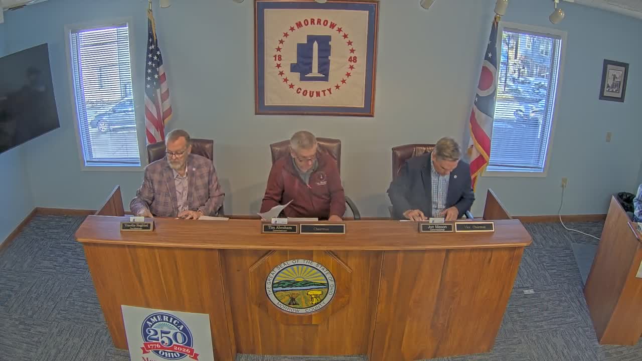 Morrow County staff: contractor expected to begin construction next week; staff completed development finance course