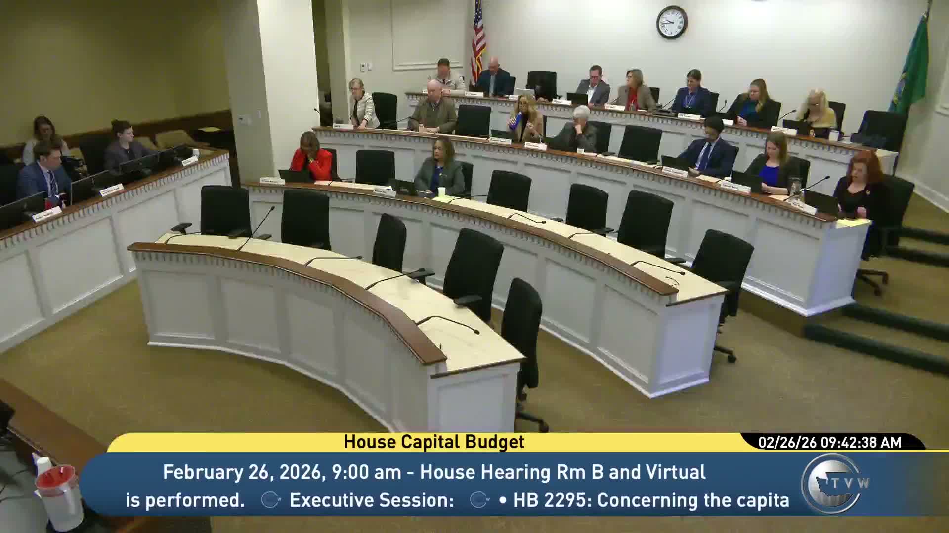 Capital Committee reports House Bill 2295 out of committee with due-pass recommendation (voice vote: 18-0, 1 excused)