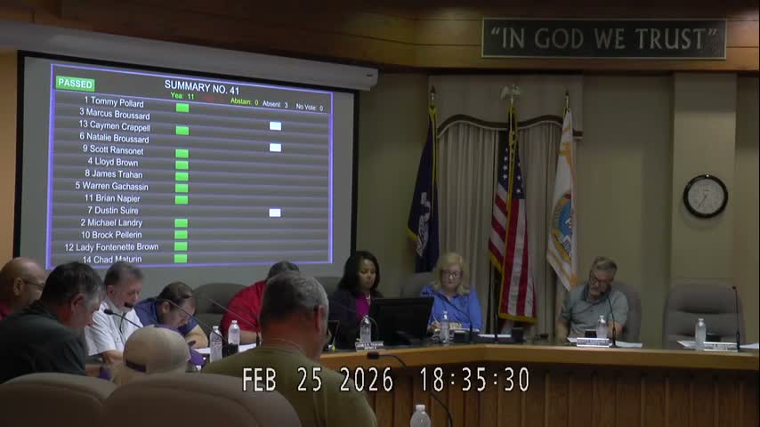 Council defers $529,490 recreation carryover amid dispute over park naming and city–parish agreement