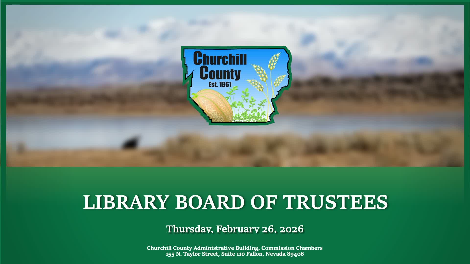 Churchill County Library trustees welcome new deputy DA, discuss governance and approve budget items