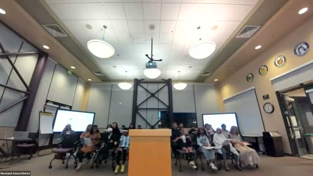 Third-graders present 'wax museum' at Moreland School Board meeting