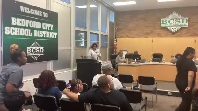 Parents press Bedford City board on student safety and record access; board advises executive session for privacy