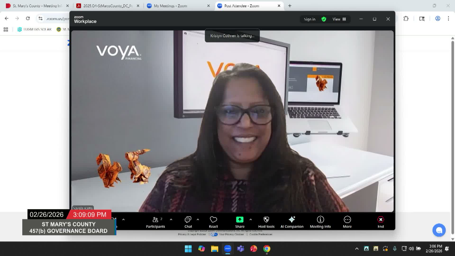 St. Mary's County 457(b) plan posts asset gains, committee accepts 2025 summary and Q4 report