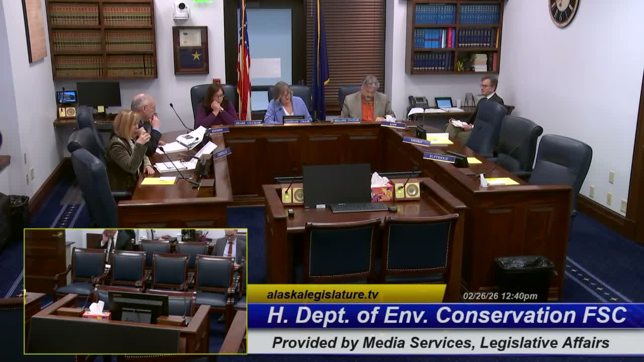 Subcommittee adopts DEC draft and forwards FY27 operating recommendation to Legislative Finance