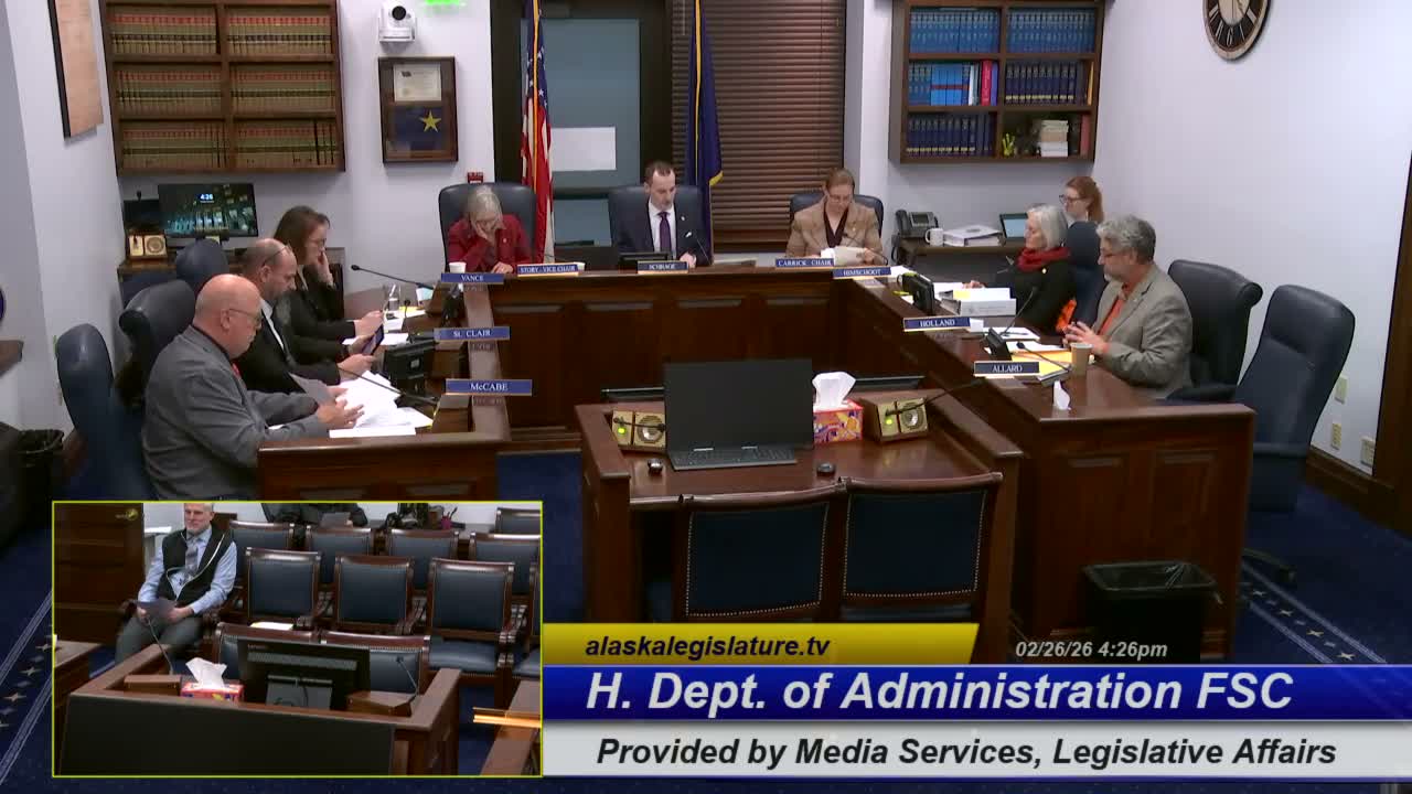 House subcommittee advances Department of Administration BA report after debate on APOC oversight and health fund risks