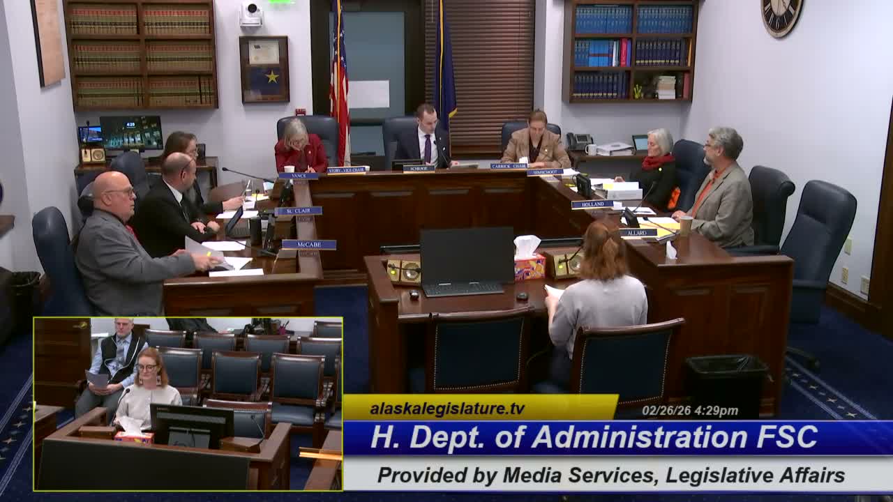 Alaska House subcommittee debates public broadcasting funding; $42,700 amendment fails in 4-4 tie
