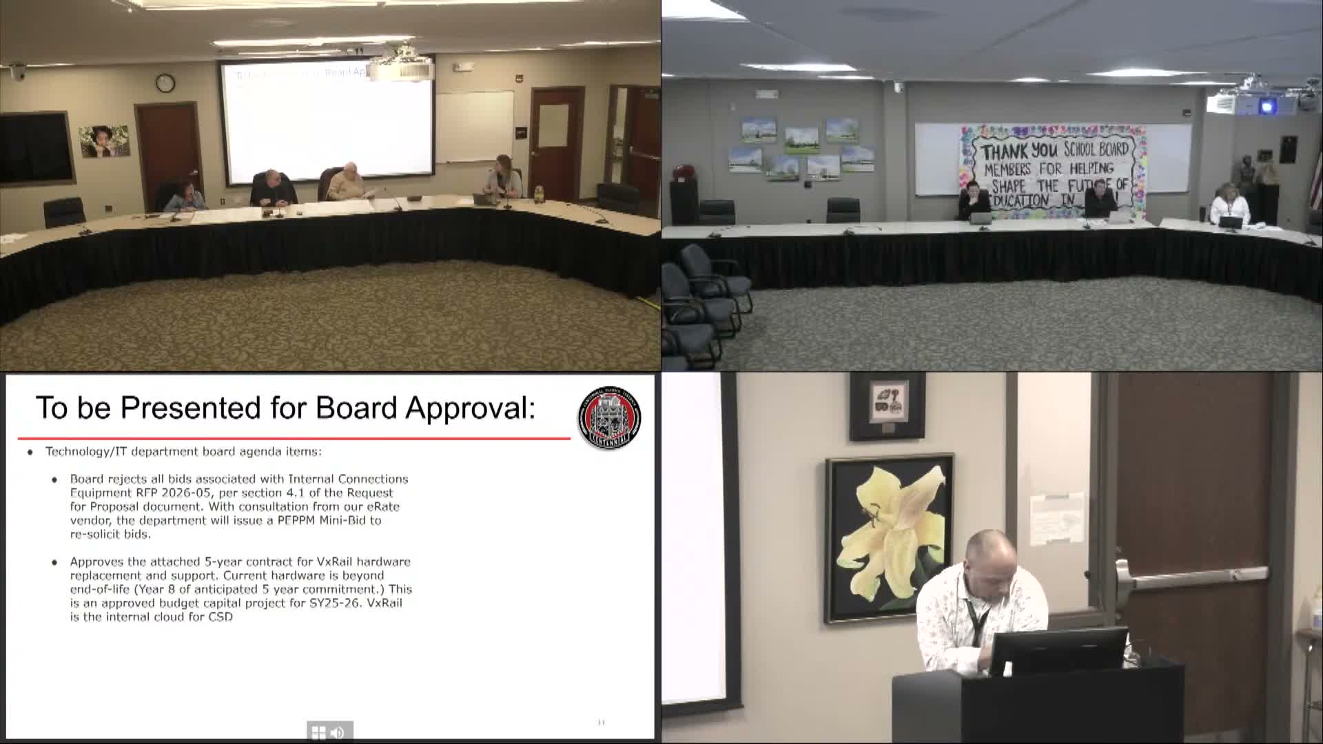 IT upgrade and E-rate change prompt staff to recommend moving VxRail purchase forward